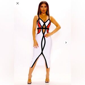 FASHION NOVA cut out bandage dress sz L - NWT